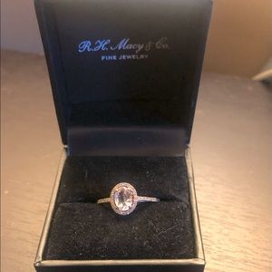 Morganite and Diamond Ring with 14K Gold